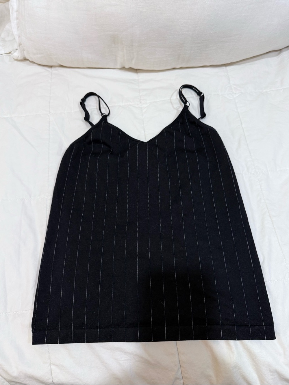 Victoria's Secret Black Pinstripe Stretch Cami
